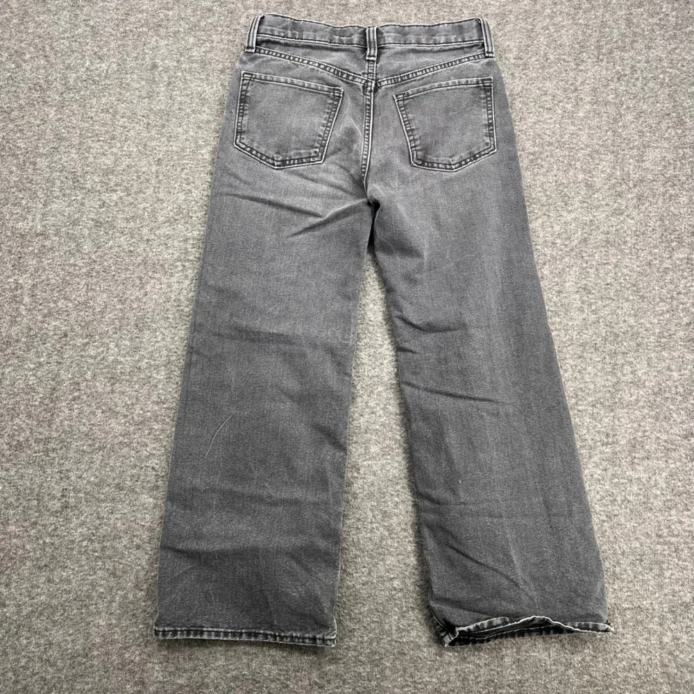 Old Navy Girls 12 Jeans High Rise Baggy Wide Leg Built-In Tough Washed Black